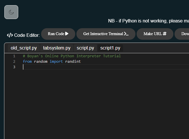 How To use Boyan’s Online Python Interpreter